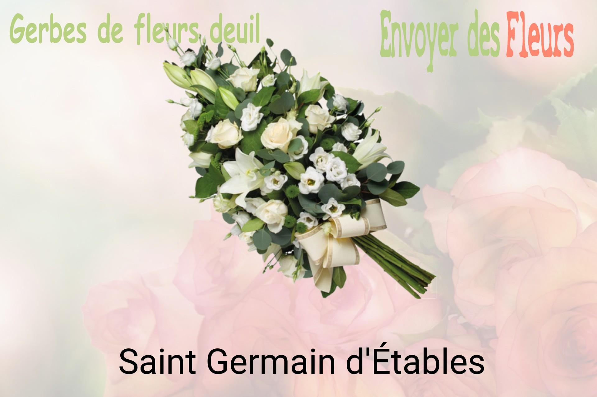 Gerbe de fleurs de deuil livrée à Saint-Germain-d'Étables
